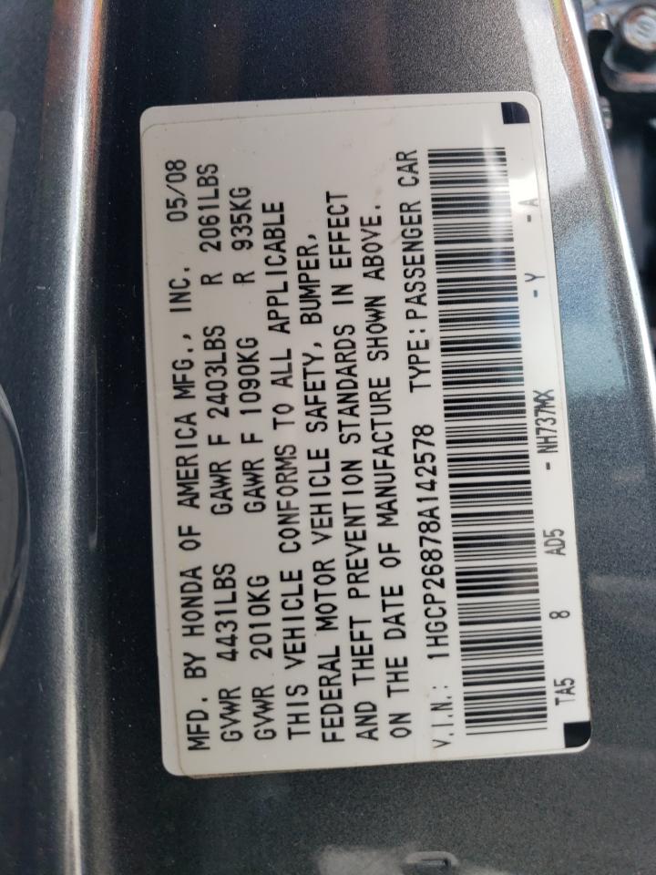 1HGCP26878A142578 2008 Honda Accord Exl