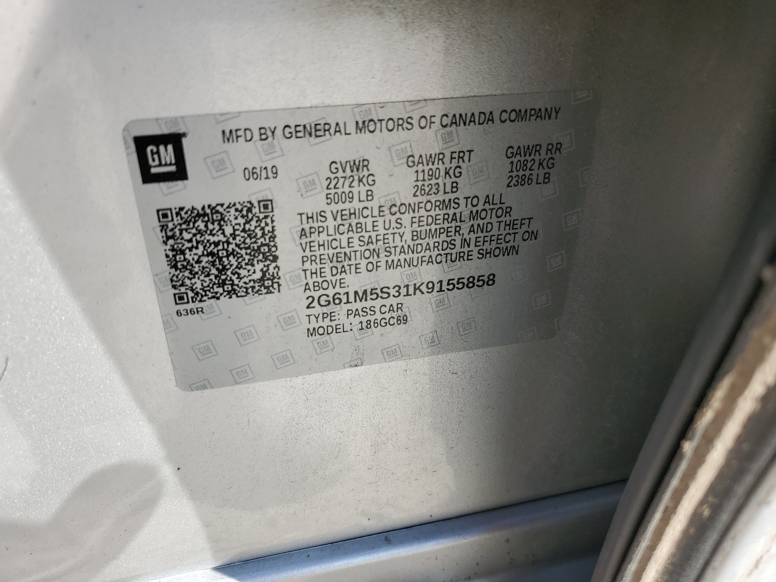 2G61M5S31K9155858 2019 Cadillac Xts Luxury