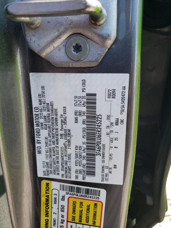 3FA6P0LU6ER245225 2014 Ford Fusion Se Hybrid