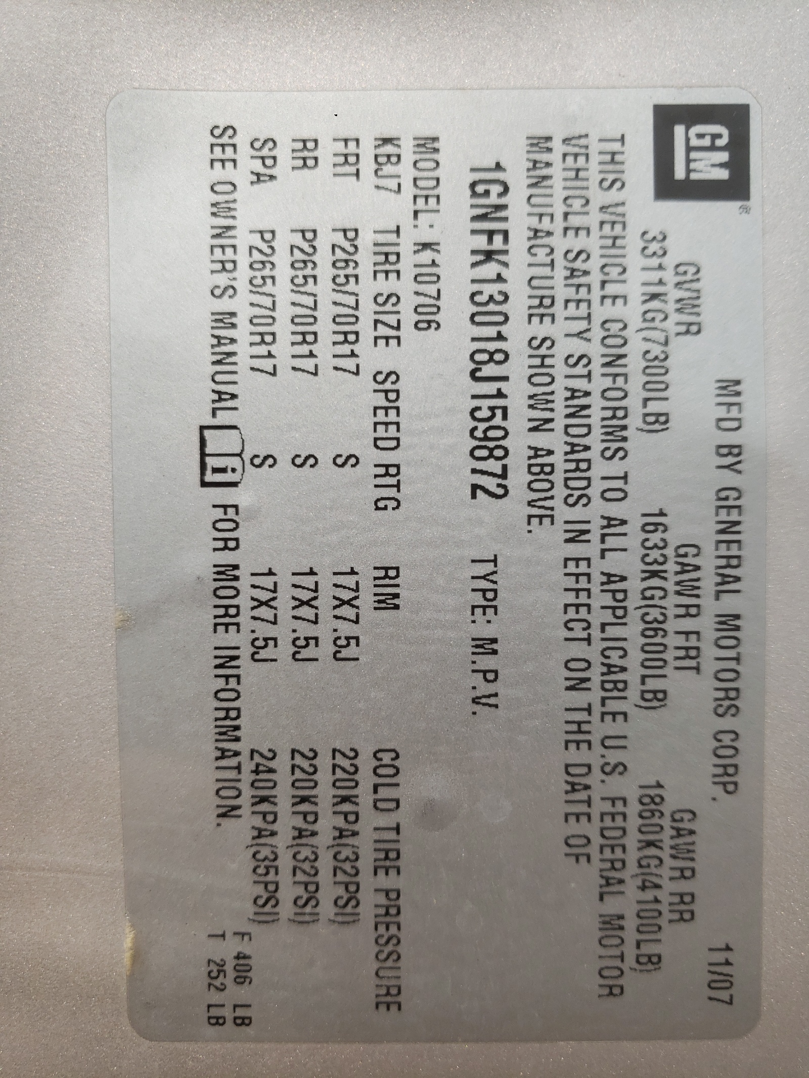 1GNFK13018J159872 2008 Chevrolet Tahoe K1500