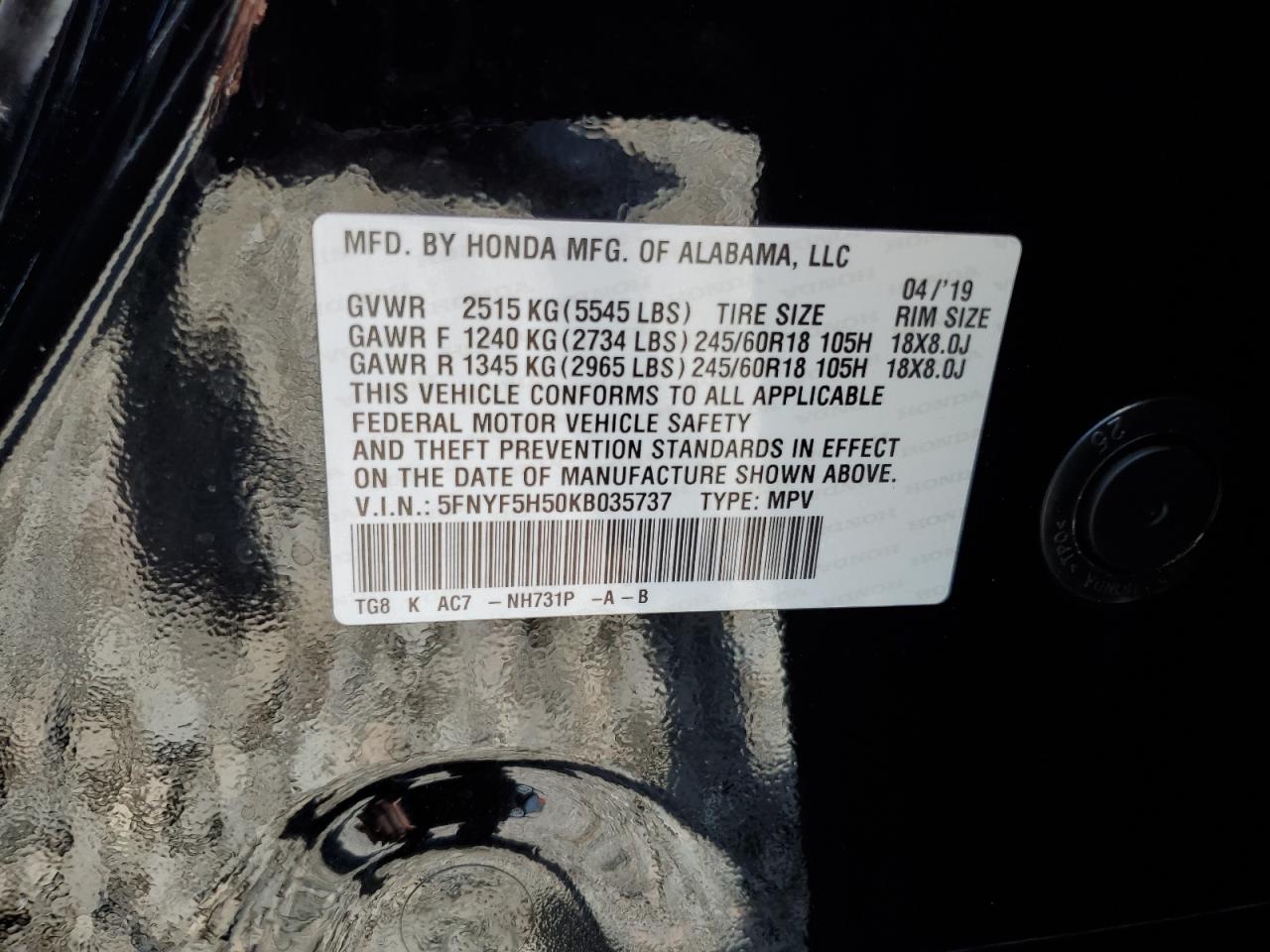 2019 Honda Pilot - Image 13