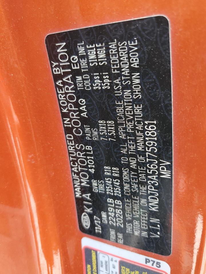 2018 Kia Soul + VIN: KNDJP3A56J7591861 Lot: 61109544