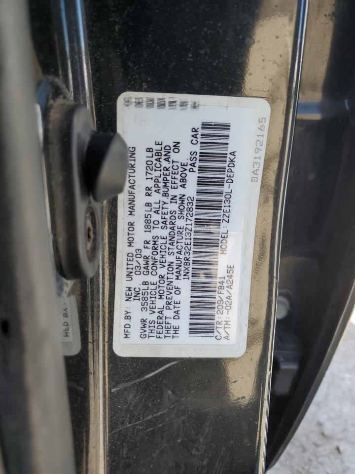 2003 Toyota Corolla Ce VIN: 1NXBR32E13Z172832 Lot: 58077034