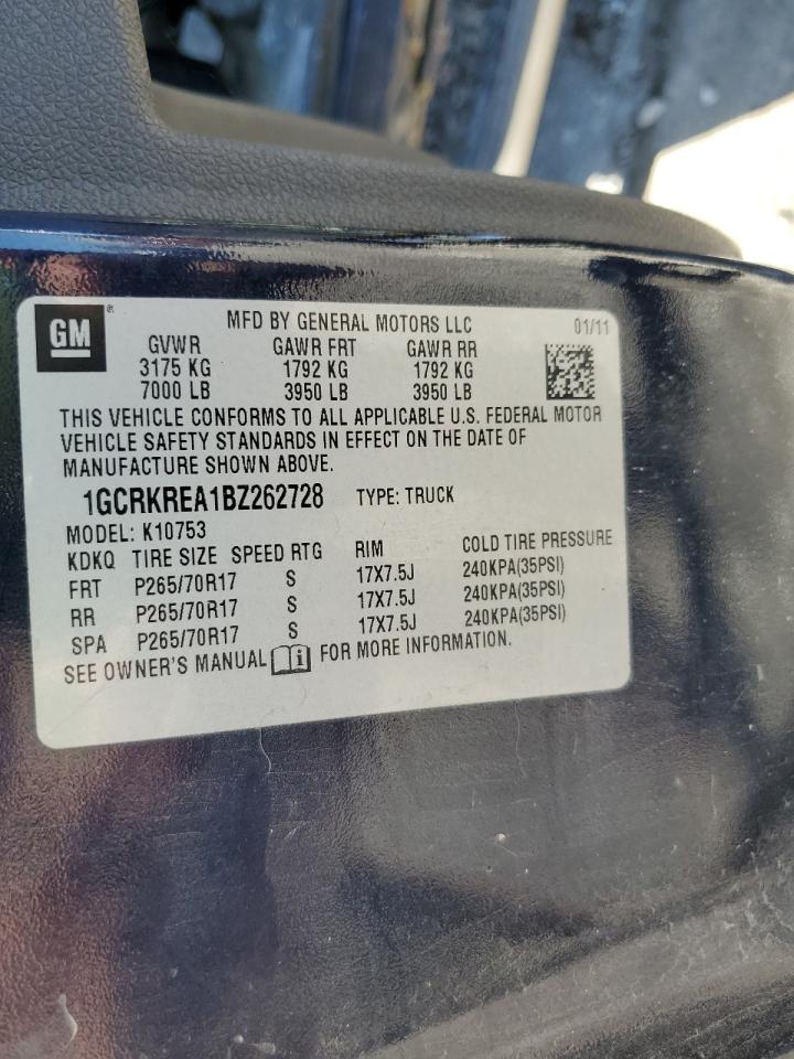 2011 Chevrolet Silverado K1500 Ls VIN: 1GCRKREA1BZ262728 Lot: 60143334