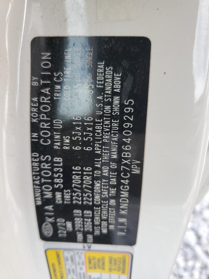 2011 Kia Sedona Lx VIN: KNDMG4C7XB6409295 Lot: 58677864