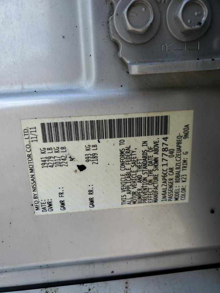 1N4AL2AP6CC177874 2012 Nissan Altima Base