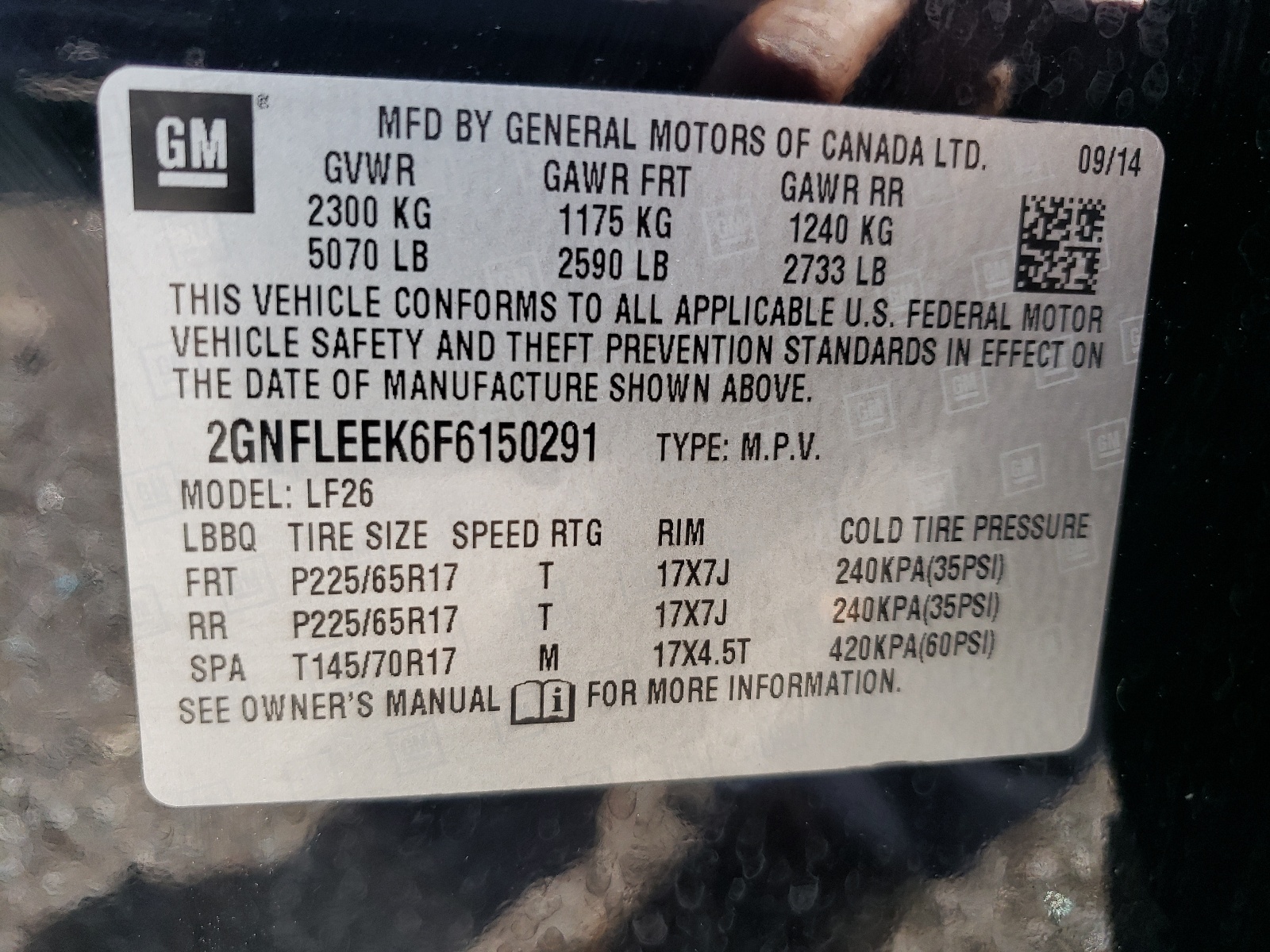 2015 Chevrolet Equinox Ls vin: 2GNFLEEK6F6150291