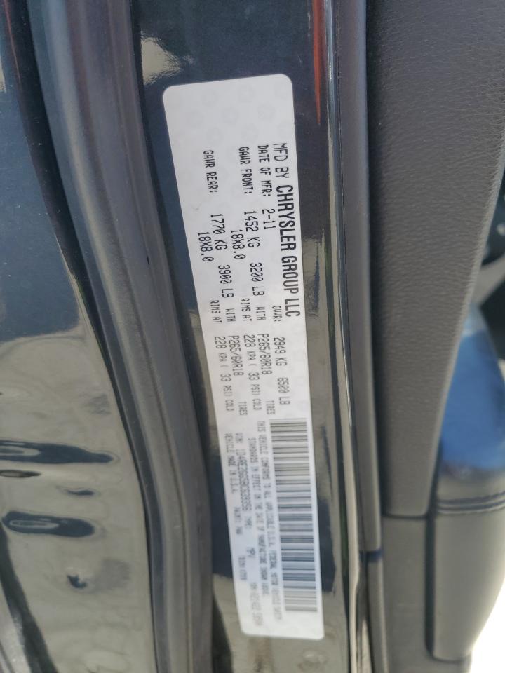 2011 Dodge Durango Express VIN: 1D4RE2GG5BC639356 Lot: 60344054