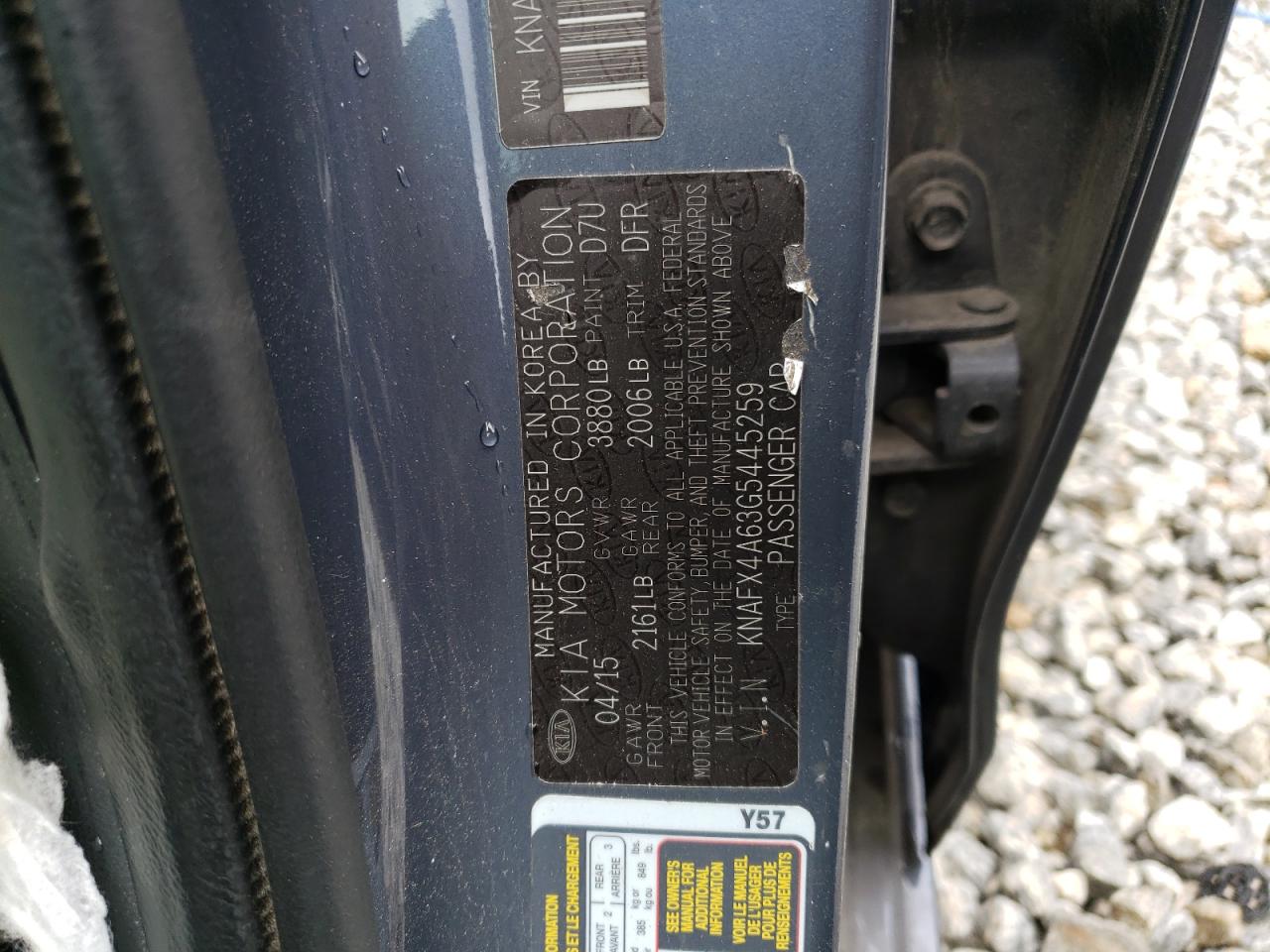 2016 Kia Forte Lx VIN: KNAFX4A63G5445259 Lot: 63090114