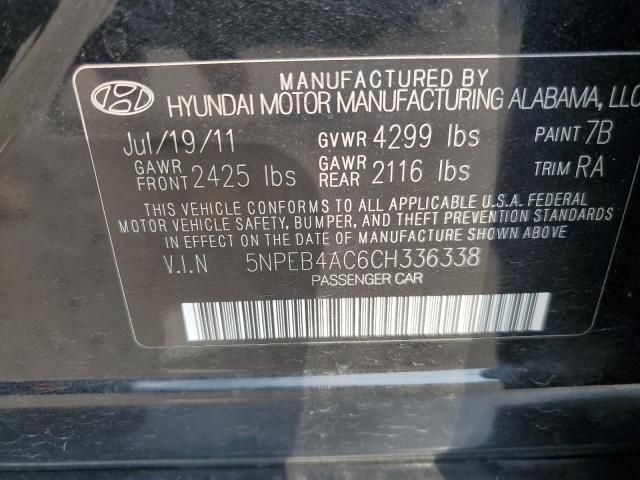 5NPEB4AC6CH336338 | 2012 Hyundai sonata gls