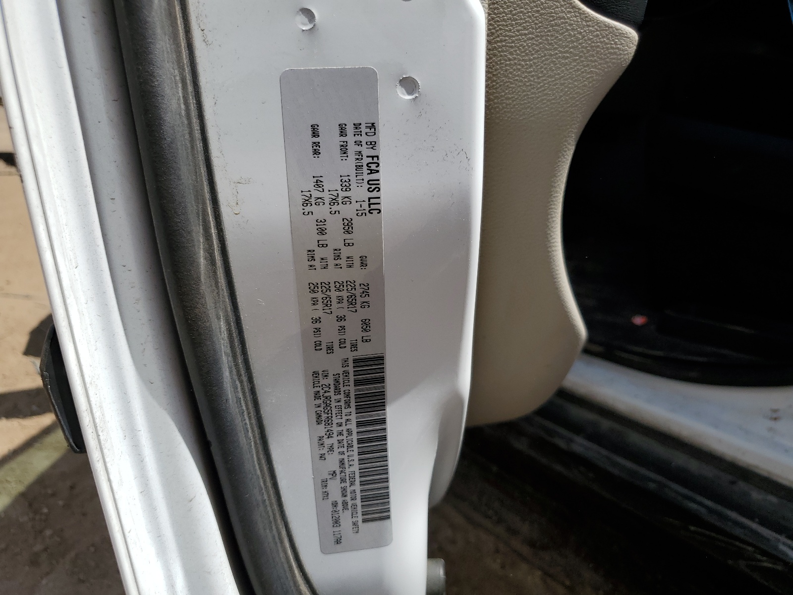 2C4JRGAG5FR681494 2015 Ram Tradesman