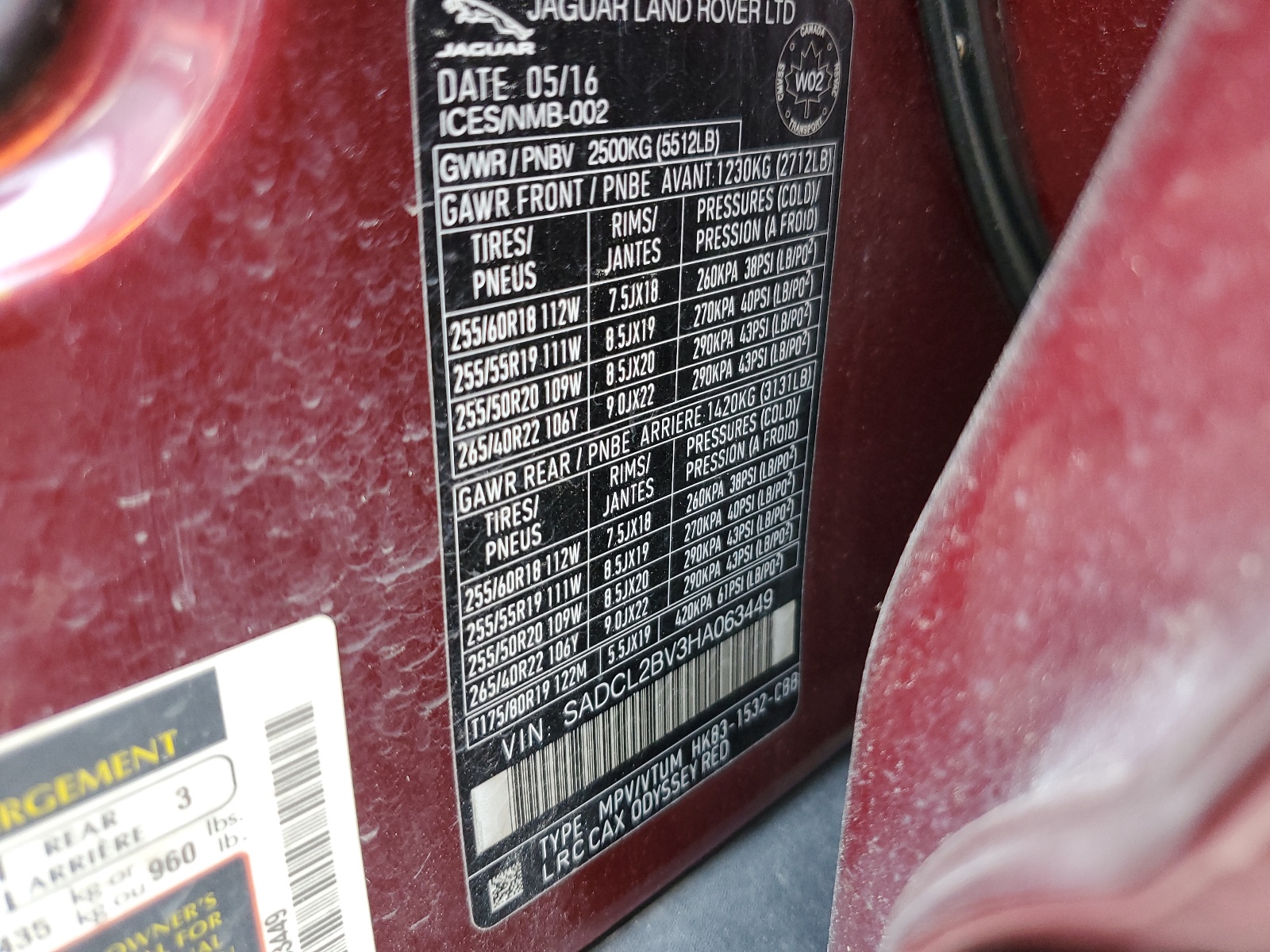 SADCL2BV3HA063449 2017 Jaguar F-Pace R - Sport