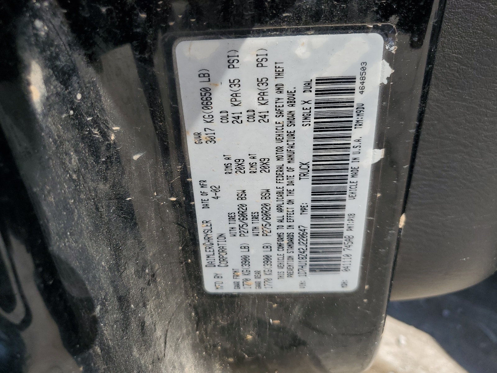 1D7HU18Z42J220647 2002 Dodge Ram 1500