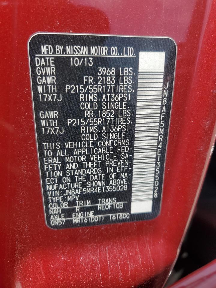 2014 Nissan Juke S VIN: JN8AF5MR4ET355028 Lot: 58234974