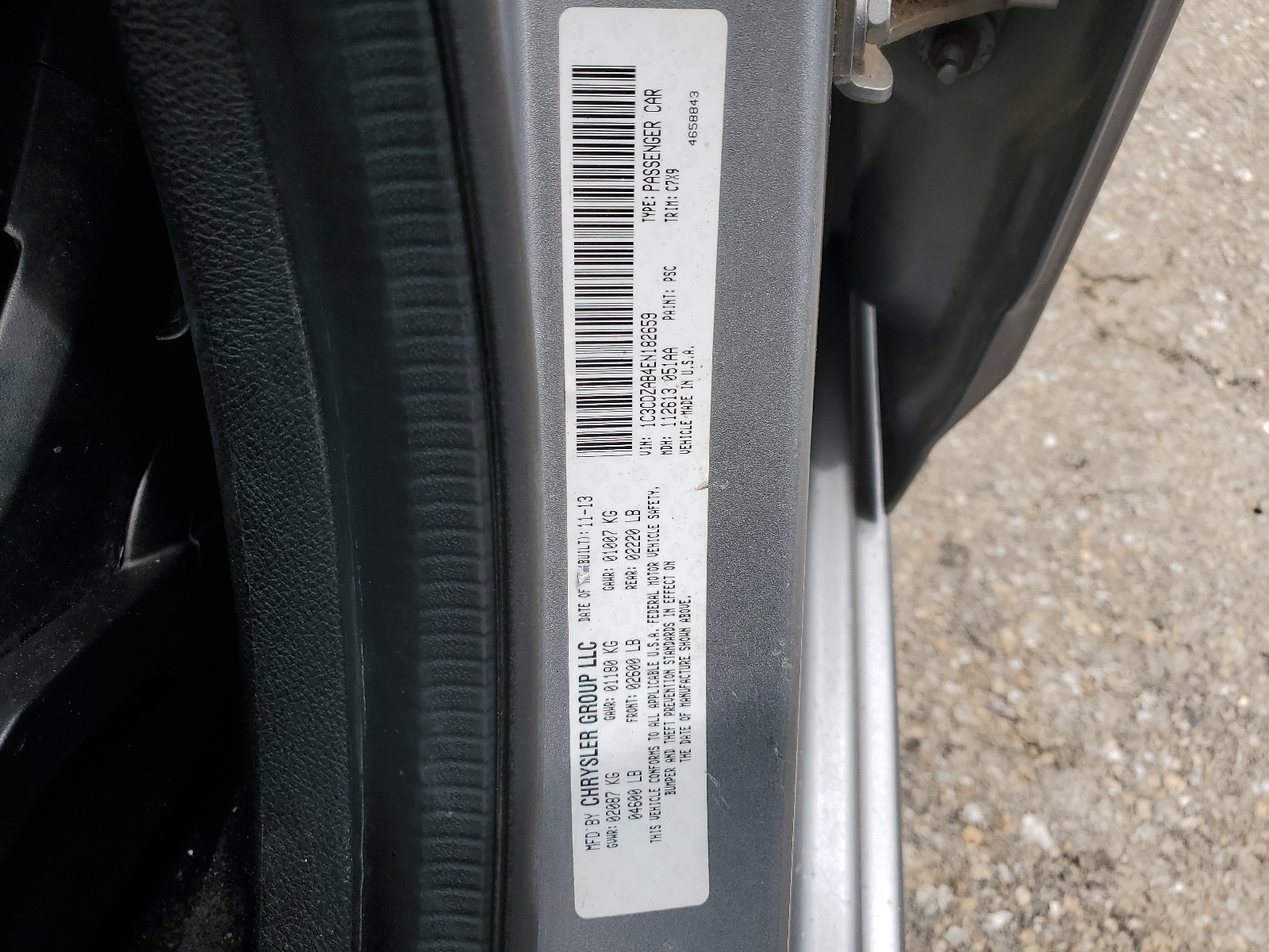 1C3CDZAB4EN182659 2014 Dodge Avenger Se