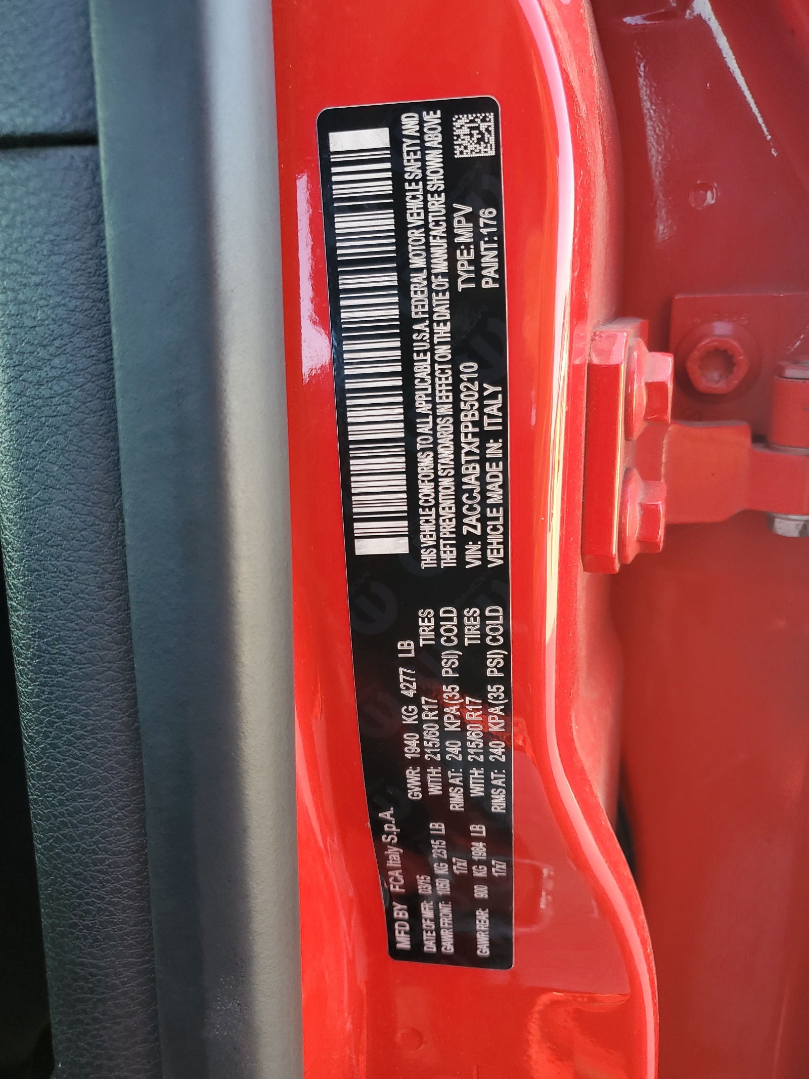 ZACCJABTXFPB50210 2015 Jeep Renegade Latitude