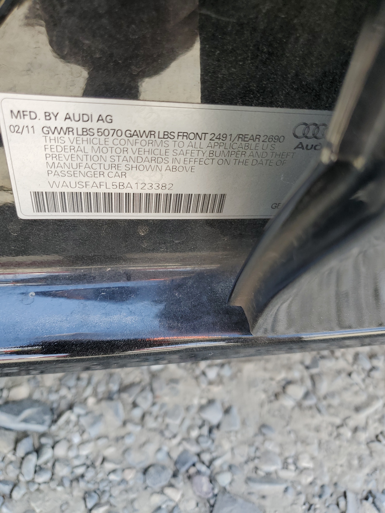 WAUSFAFL5BA123382 2011 Audi A4 Premium