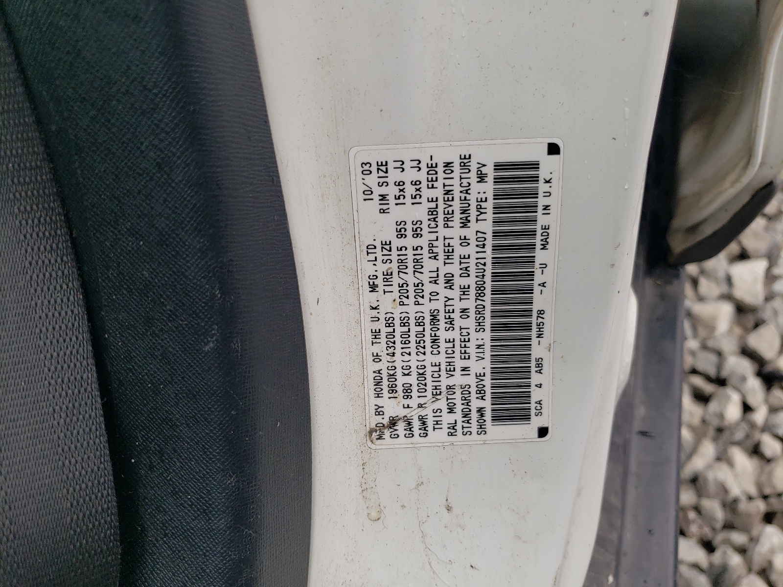 SHSRD78804U211407 2004 Honda Cr-V Ex