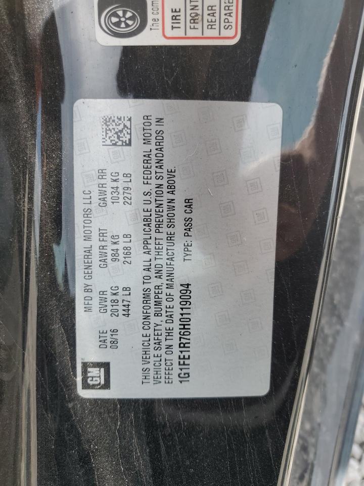 2017 Chevrolet Camaro Ss VIN: 1G1FE1R76H0119094 Lot: 57195374