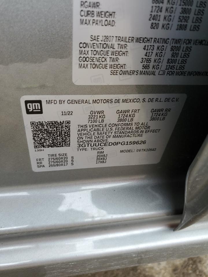 3GTUUCED0PG159626 2023 GMC Sierra K1500 Elevation