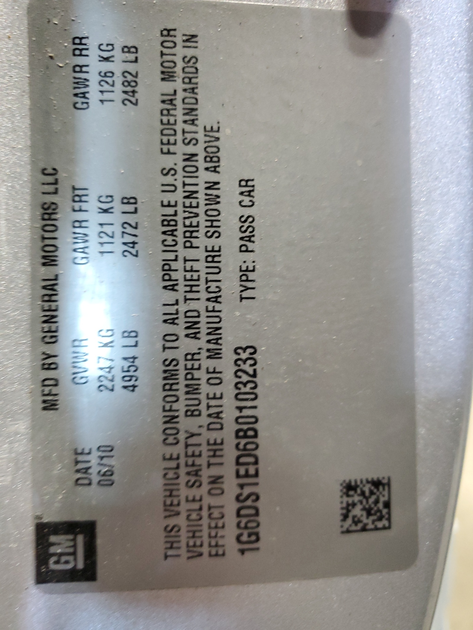 1G6DS1ED6B0103233 2011 Cadillac Cts Premium Collection