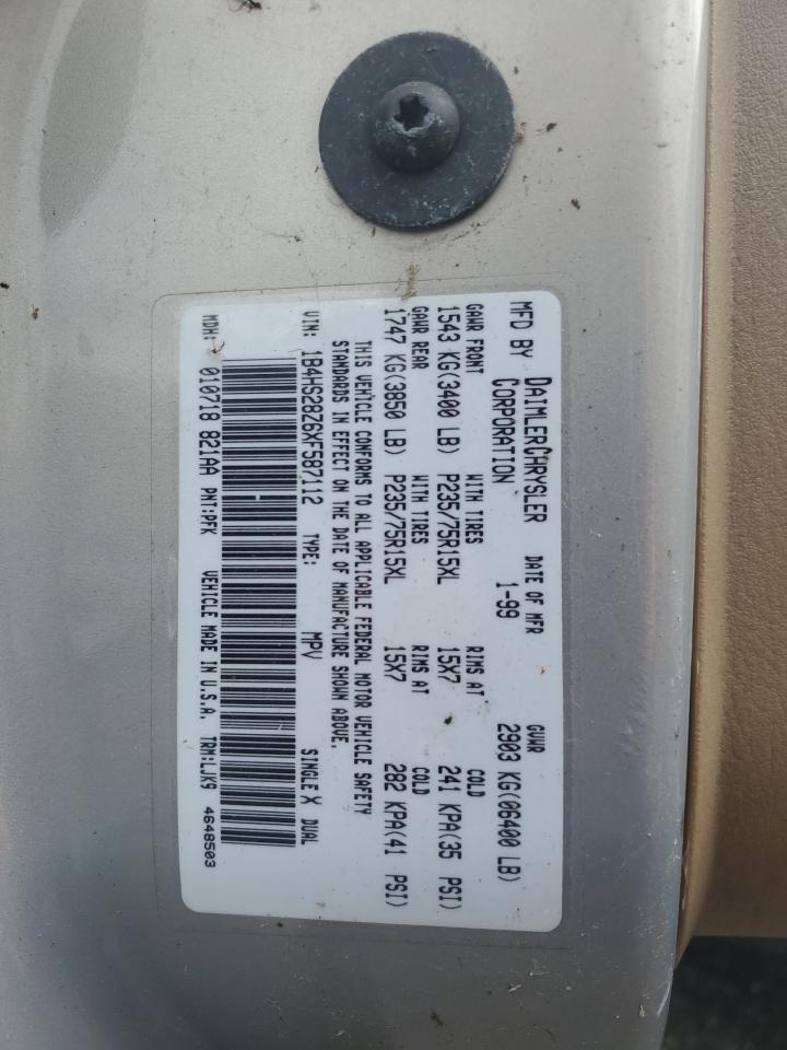 1999 Dodge Durango VIN: 1B4HS28Z6XF587112 Lot: 60438394