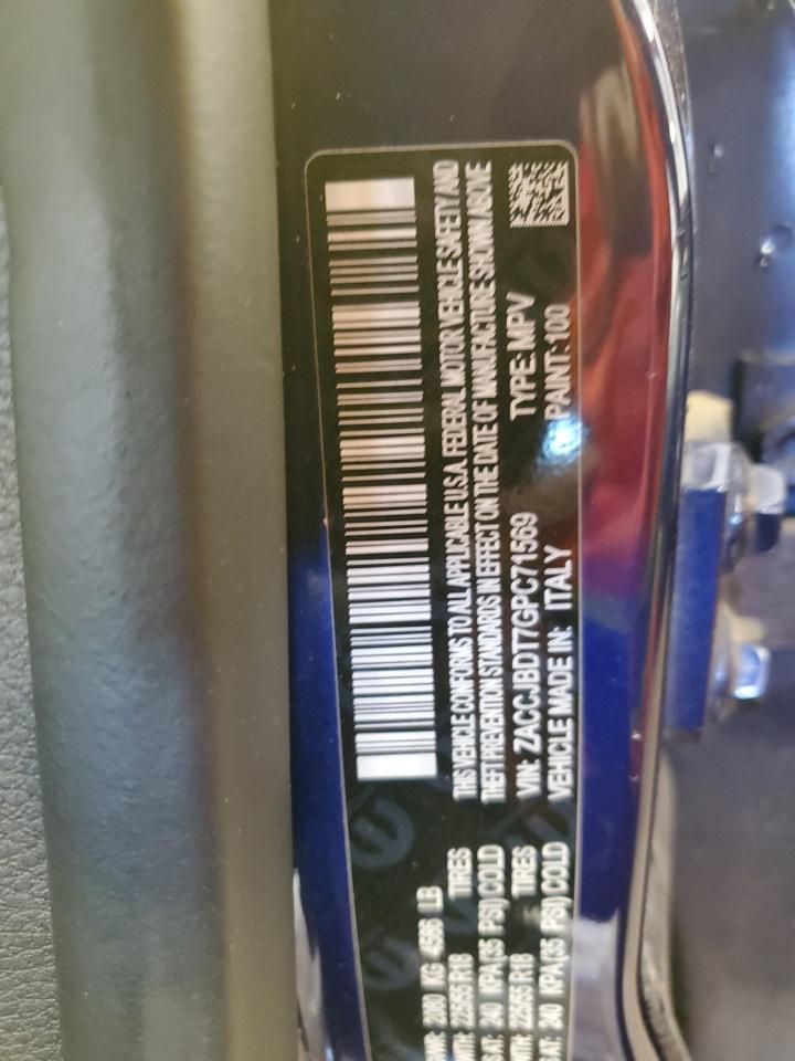 2016 Jeep Renegade Limited VIN: ZACCJBDT7GPC71569 Lot: 58003984