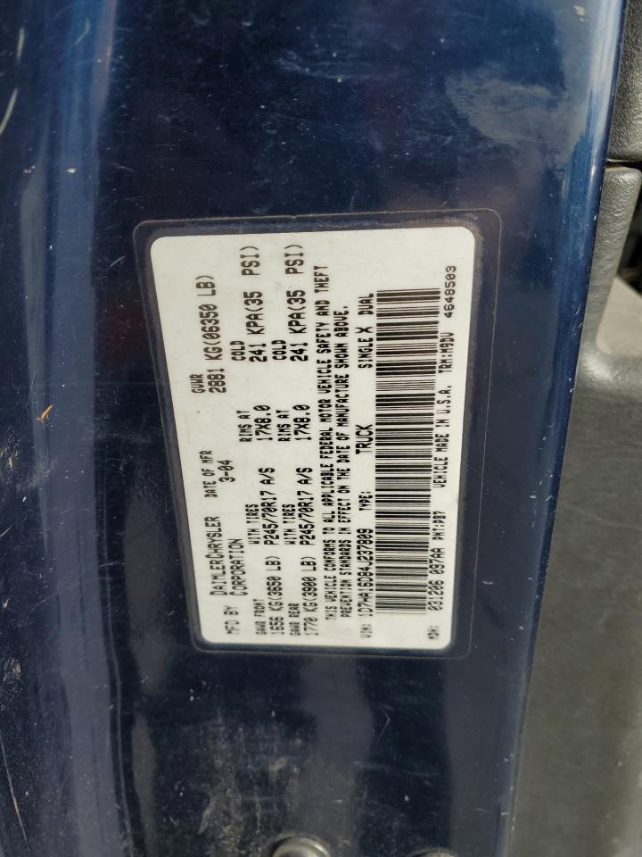 2004 Dodge Ram 1500 St VIN: 1D7HA16D84J237809 Lot: 57647604