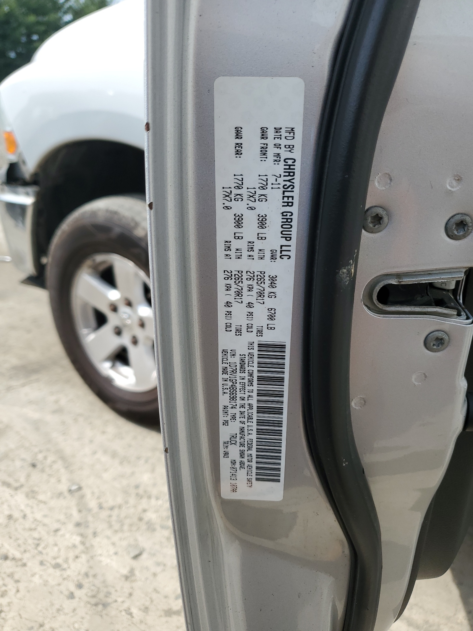 1D7RV1GP4BS698174 2011 Dodge Ram 1500