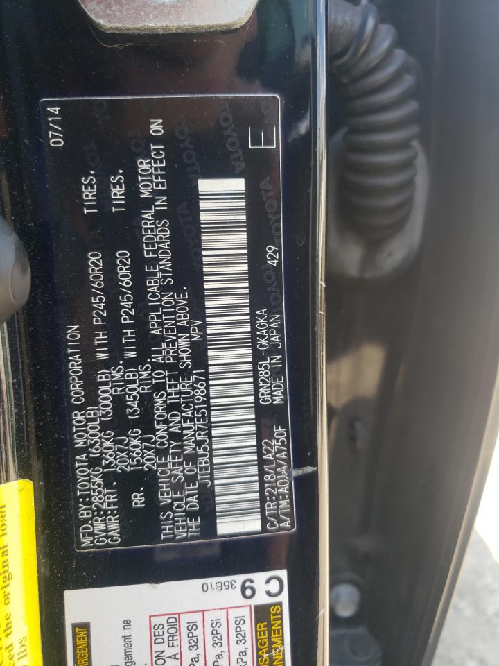 JTEBU5JR7E5198671 2014 Toyota 4Runner Sr5