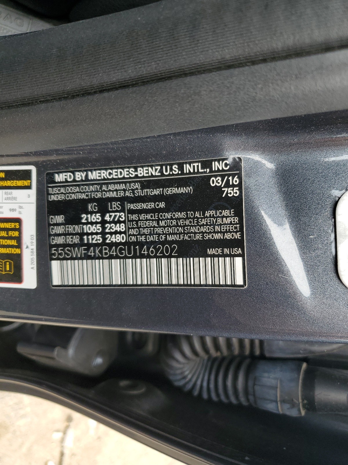 55SWF4KB4GU146202 2016 Mercedes-Benz C 300 4Matic