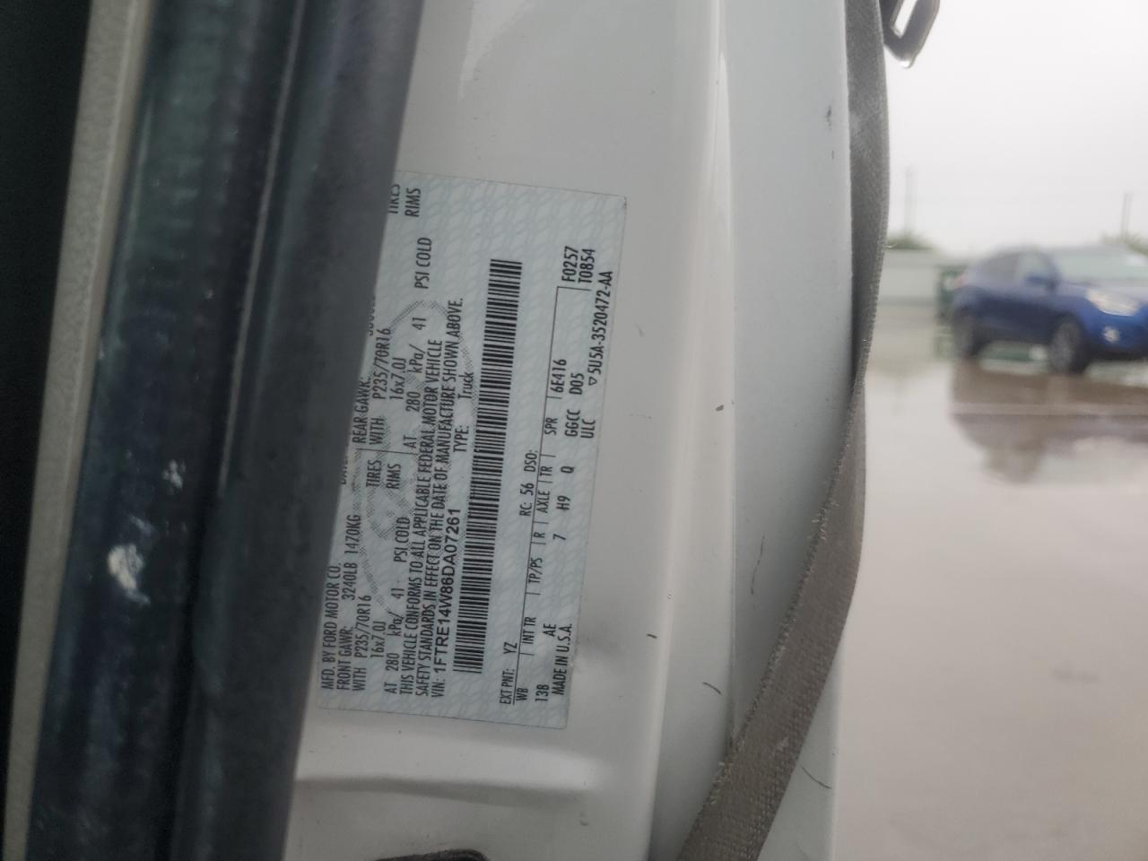 2006 Ford Econoline E150 Van VIN: 1FTRE14W86DA07261 Lot: 57583464