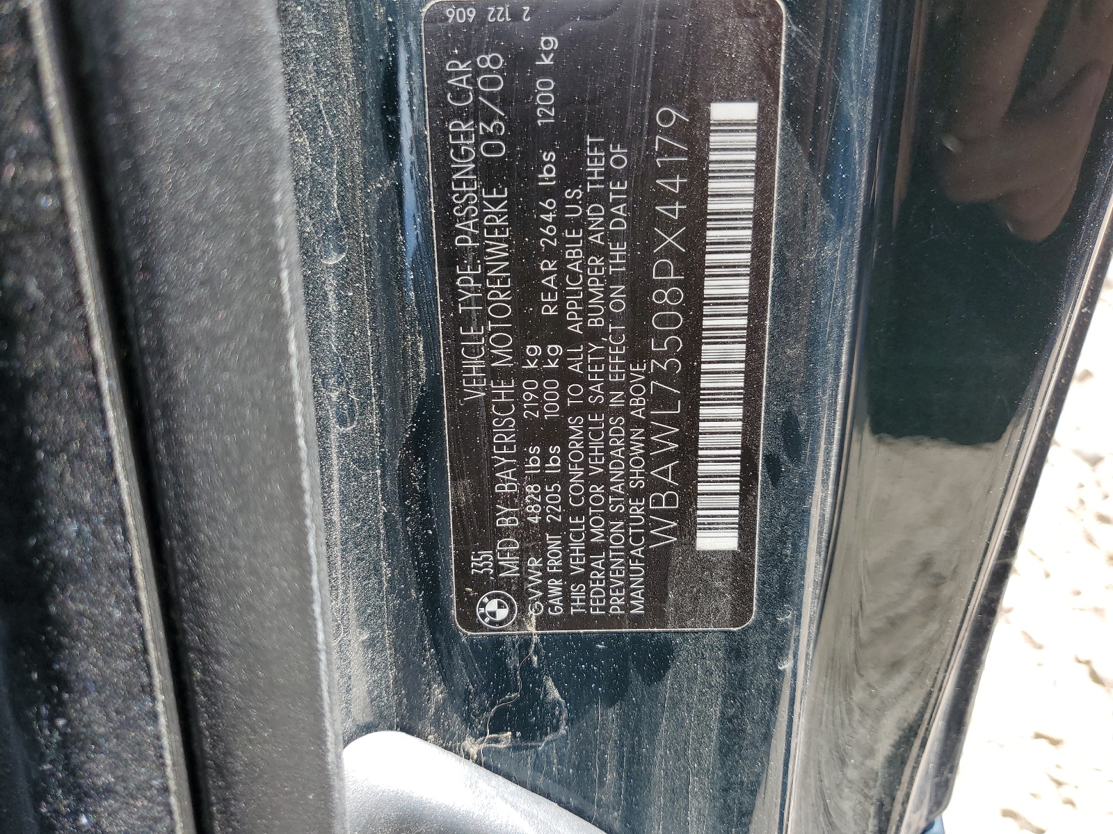 WBAWL73508PX44179 2008 BMW 335 I