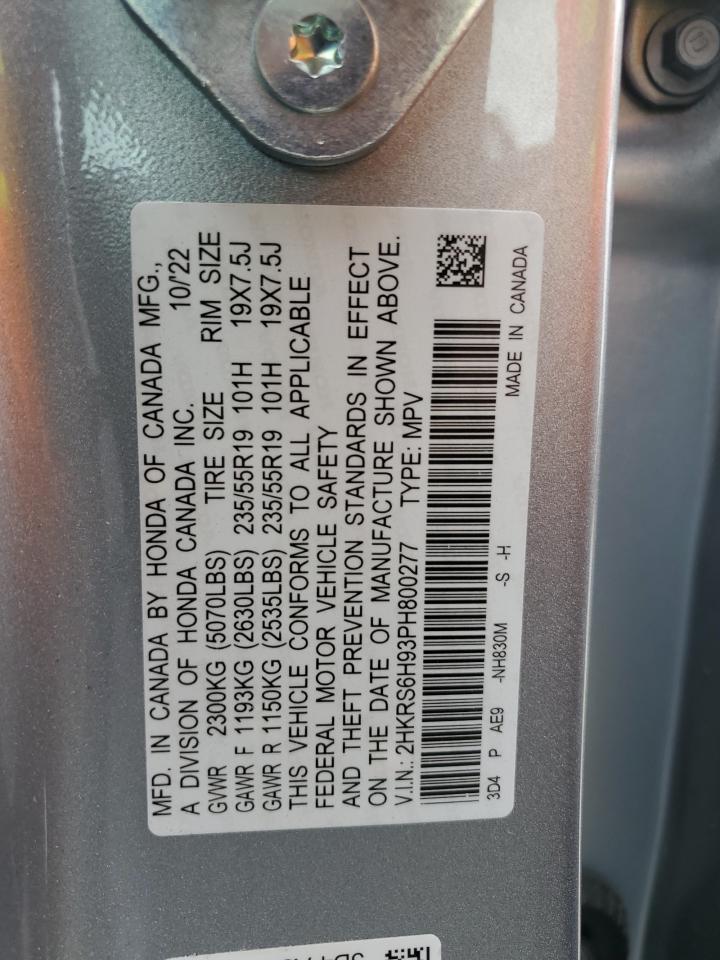 2023 Honda Cr-V Sport Touring VIN: 2HKRS6H93PH800277 Lot: 58412284