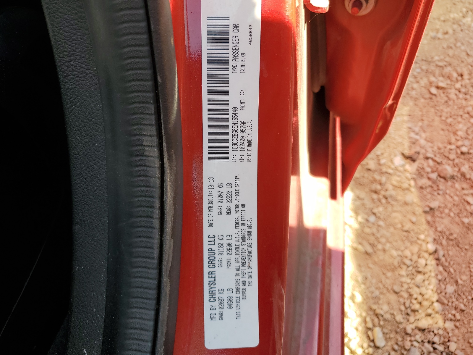 1C3CDZBG8EN165440 2014 Dodge Avenger R/T