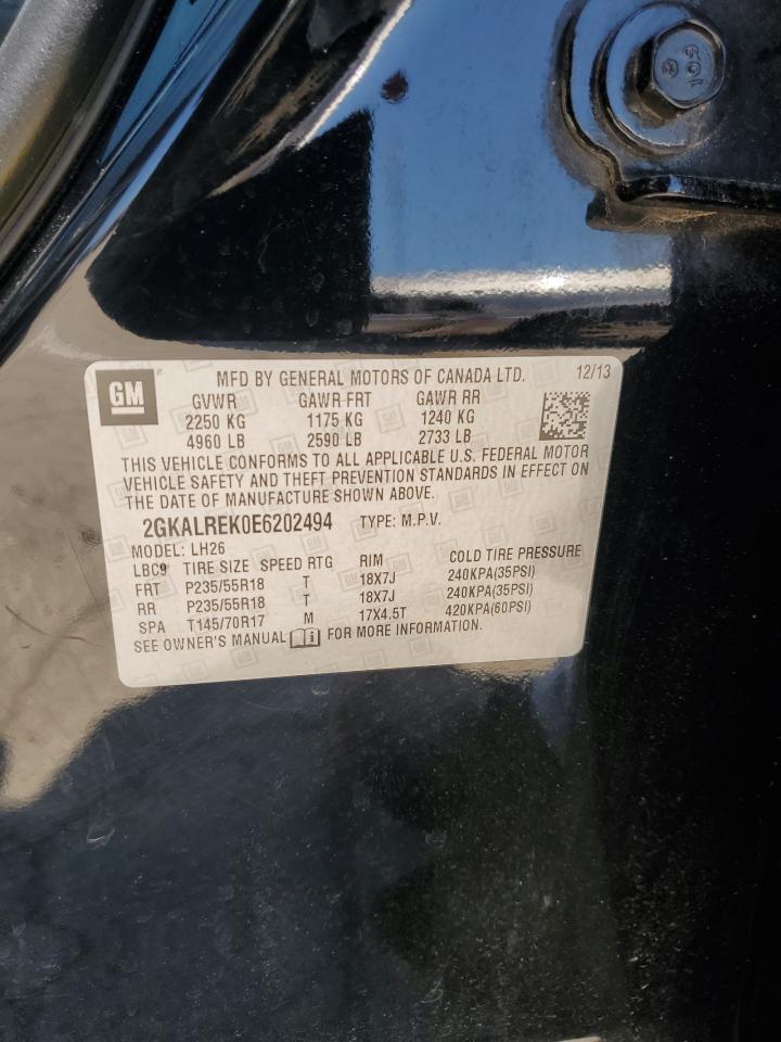 2GKALREK0E6202494 2014 GMC Terrain Sle