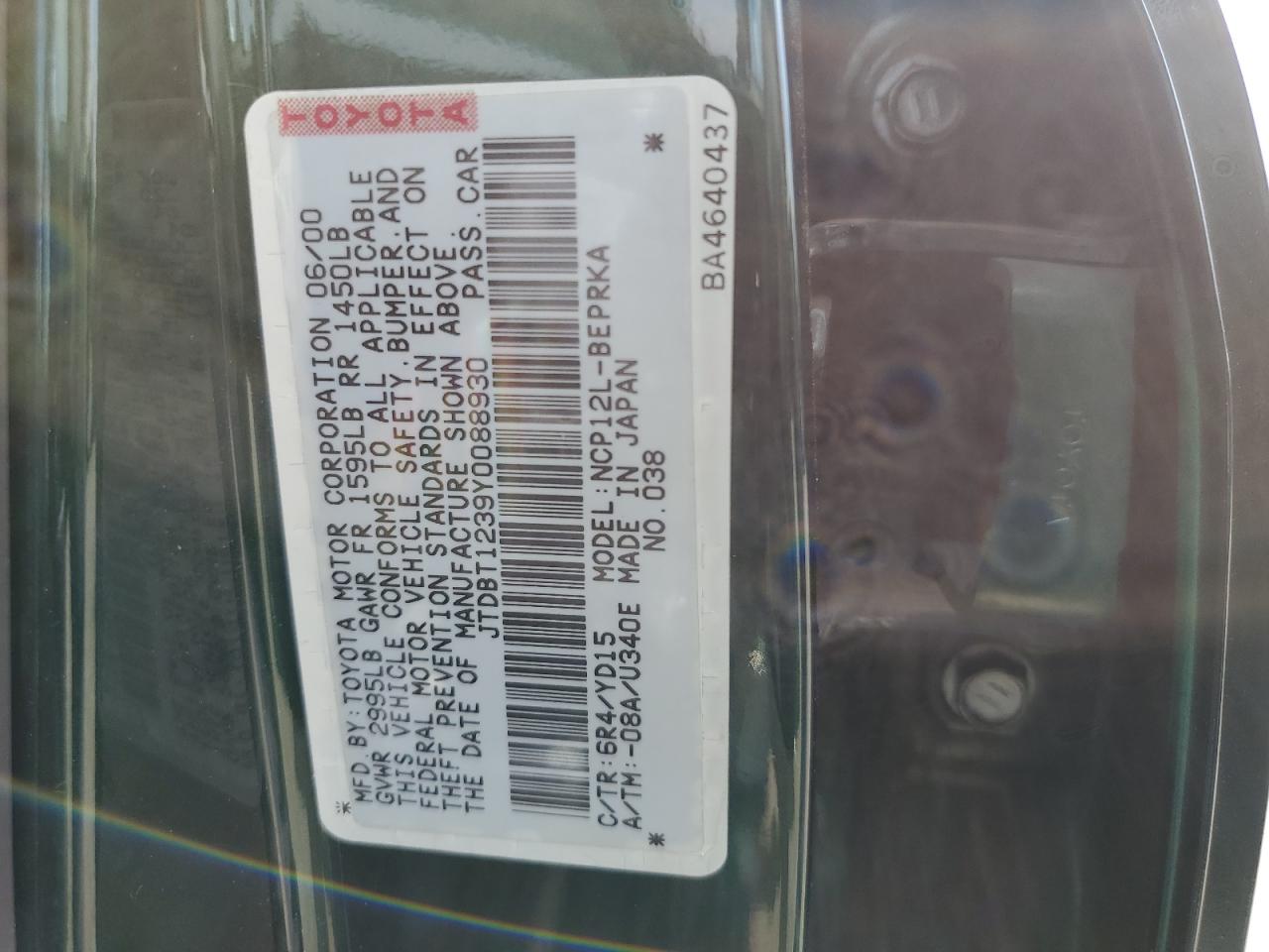 2000 Toyota Echo - Image 15