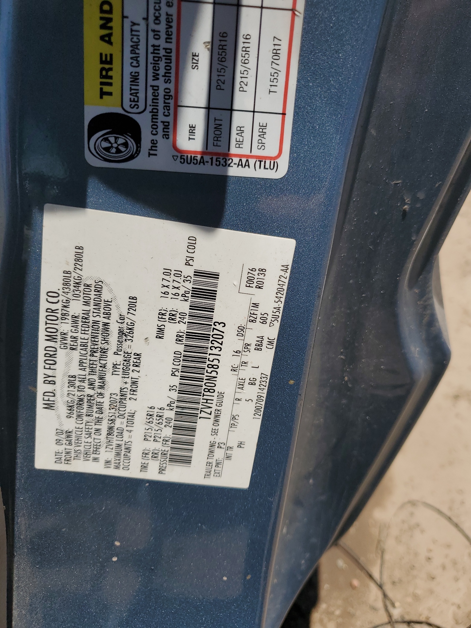 1ZVHT80N585132073 2008 Ford Mustang