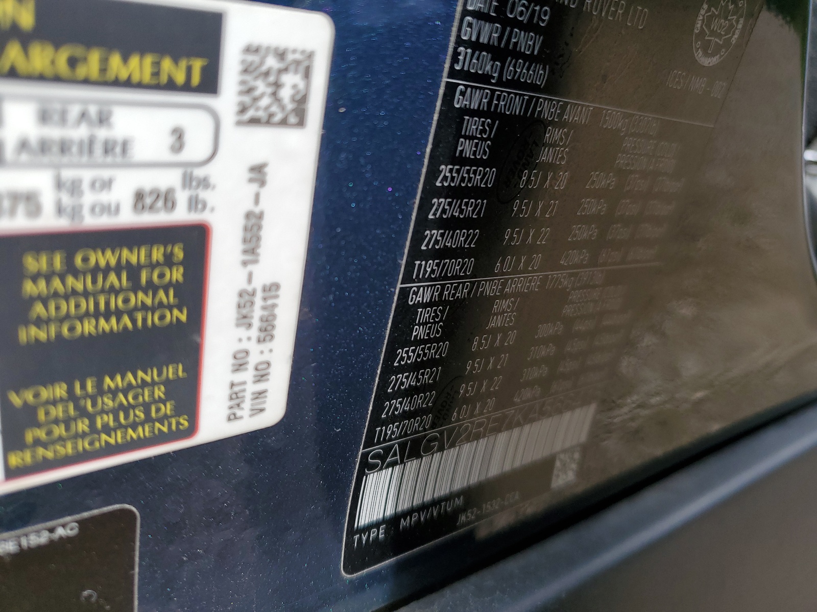 SALGV2RE7KA566415 2019 Land Rover Range Rover Autobiography