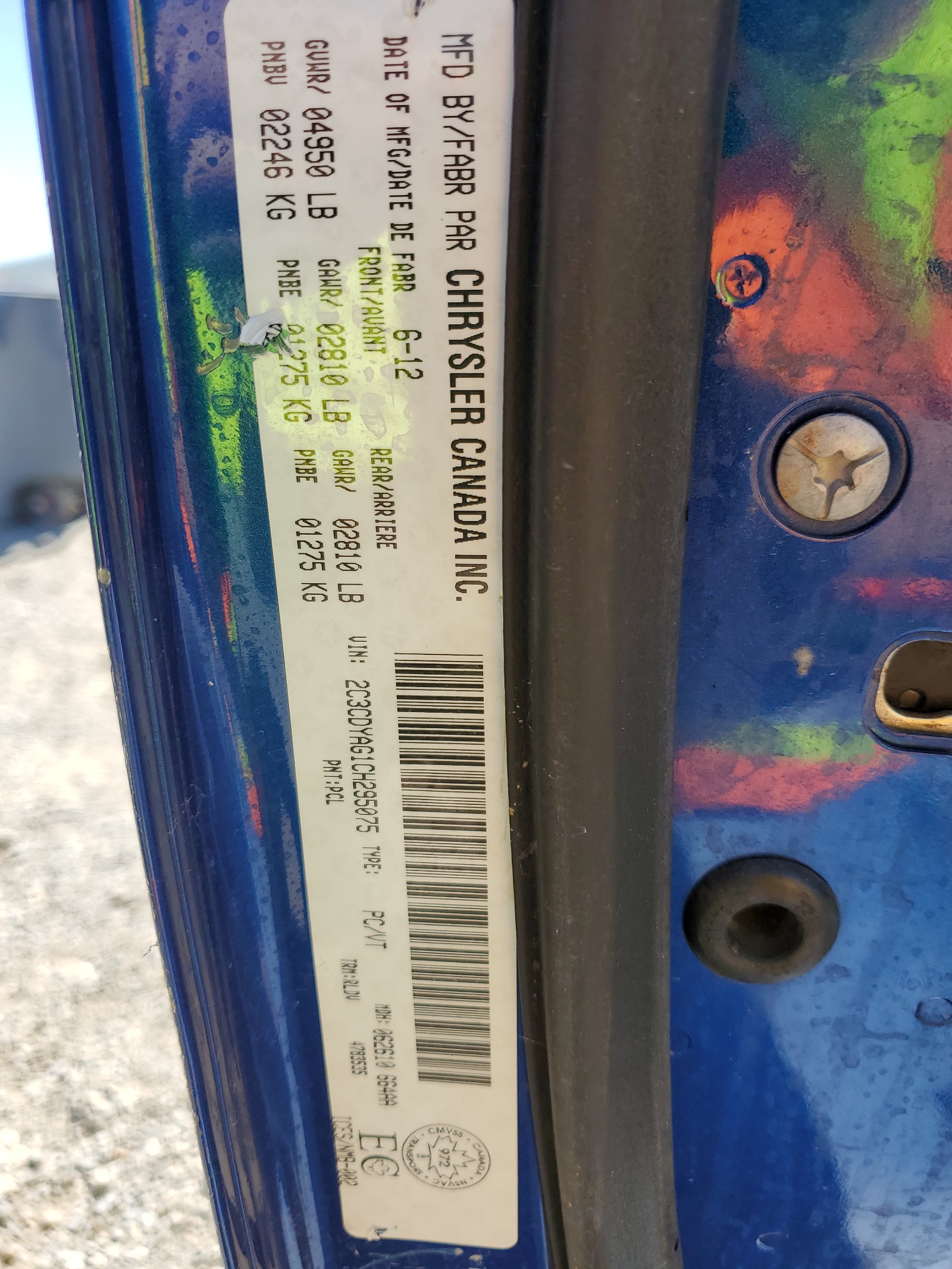 2C3CDYAG1CH295075 2012 Dodge Challenger Sxt