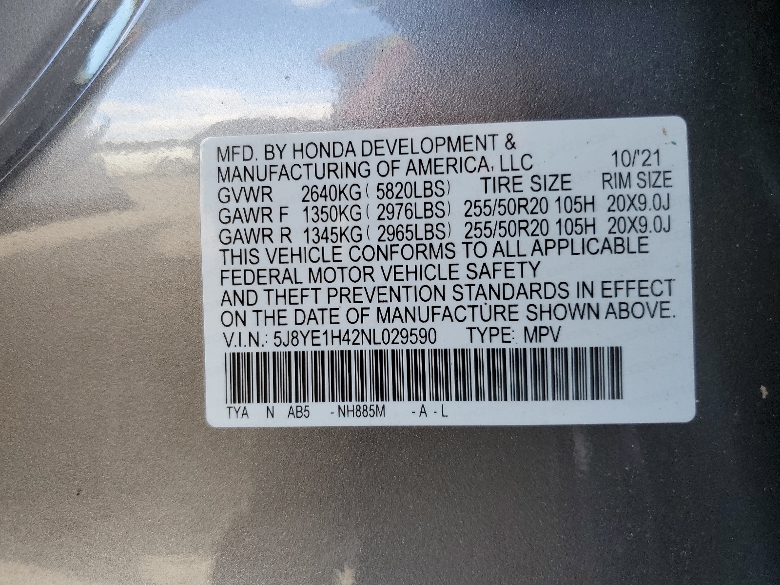 5J8YE1H42NL029590 2022 Acura Mdx Technology