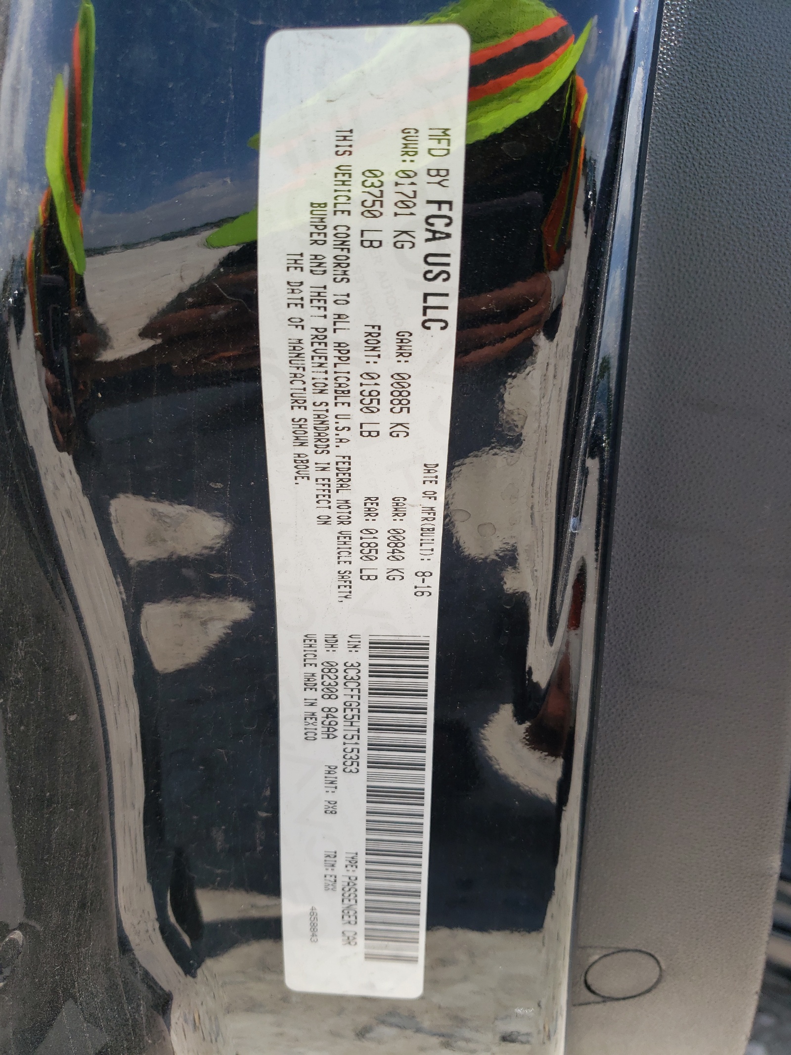 3C3CFFGE5HT515353 2017 Fiat 500 Electric