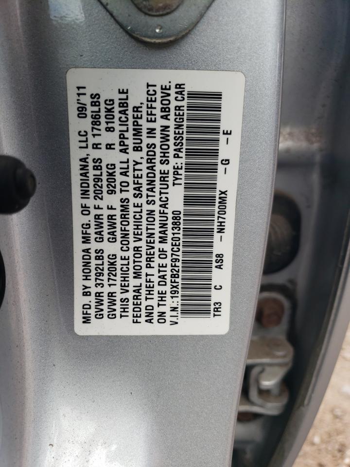 19XFB2F97CE013880 2012 Honda Civic Exl