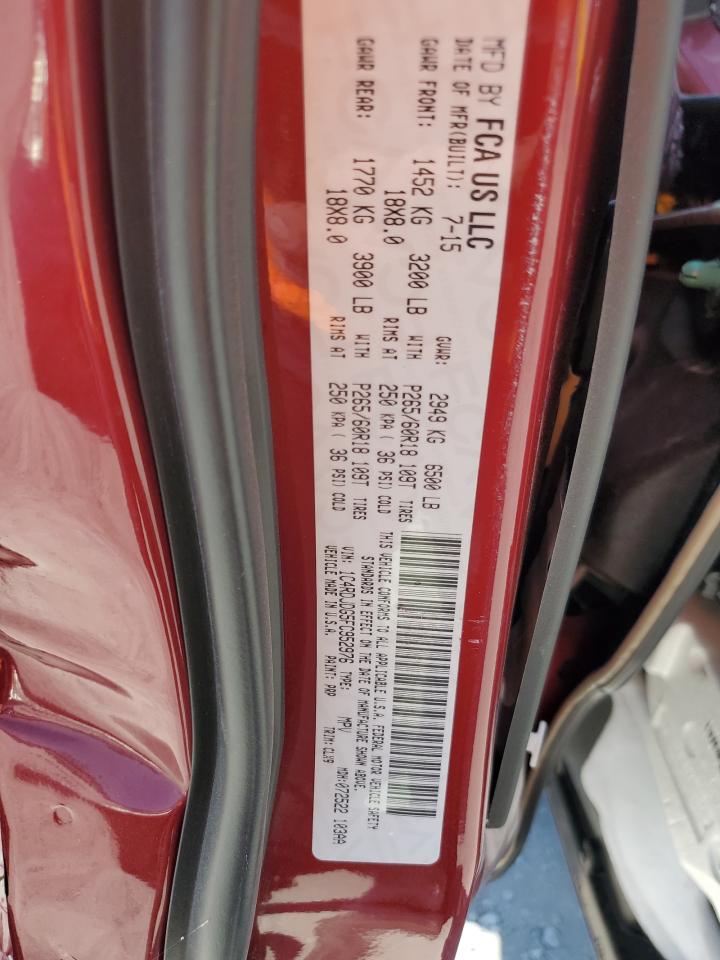 1C4RDJDG5FC952976 2015 Dodge Durango Limited