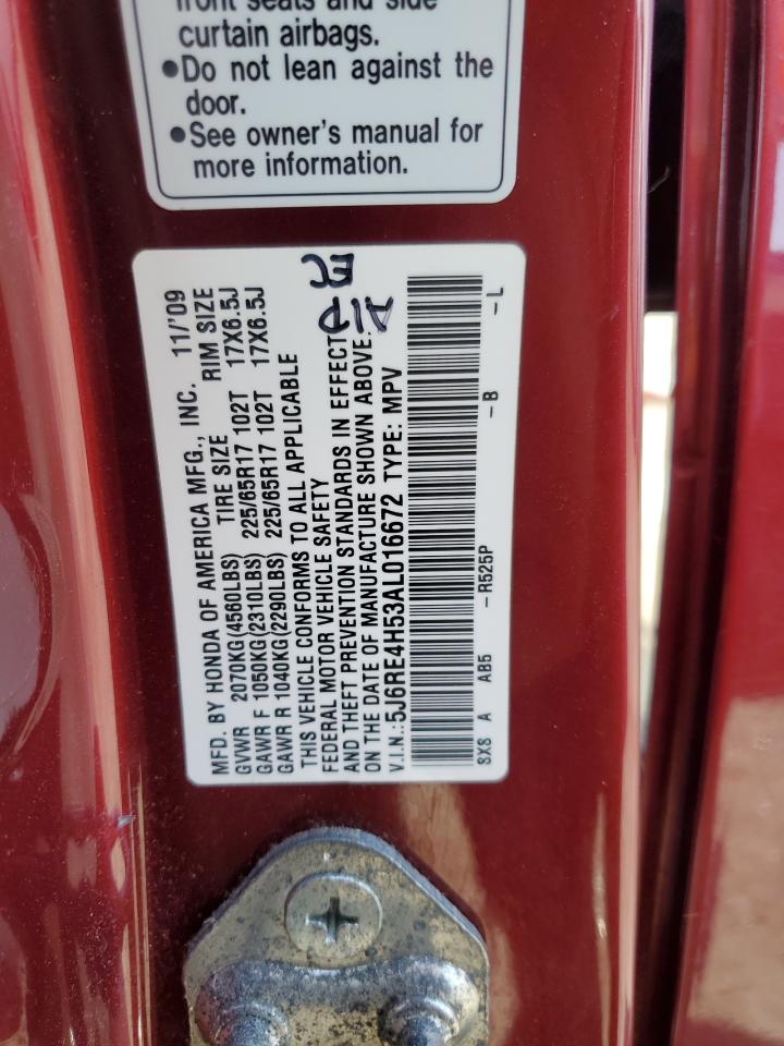 2010 Honda Cr-V Ex VIN: 5J6RE4H53AL016672 Lot: 59474984