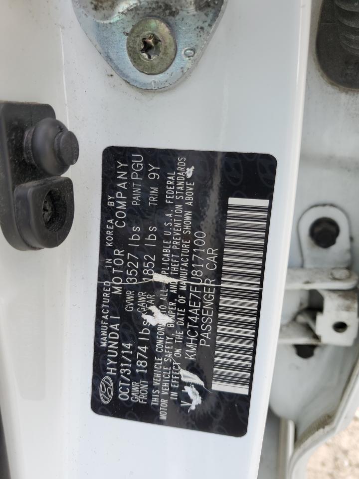 2015 Hyundai Accent Gls VIN: KMHCT4AE7FU817100 Lot: 59029614