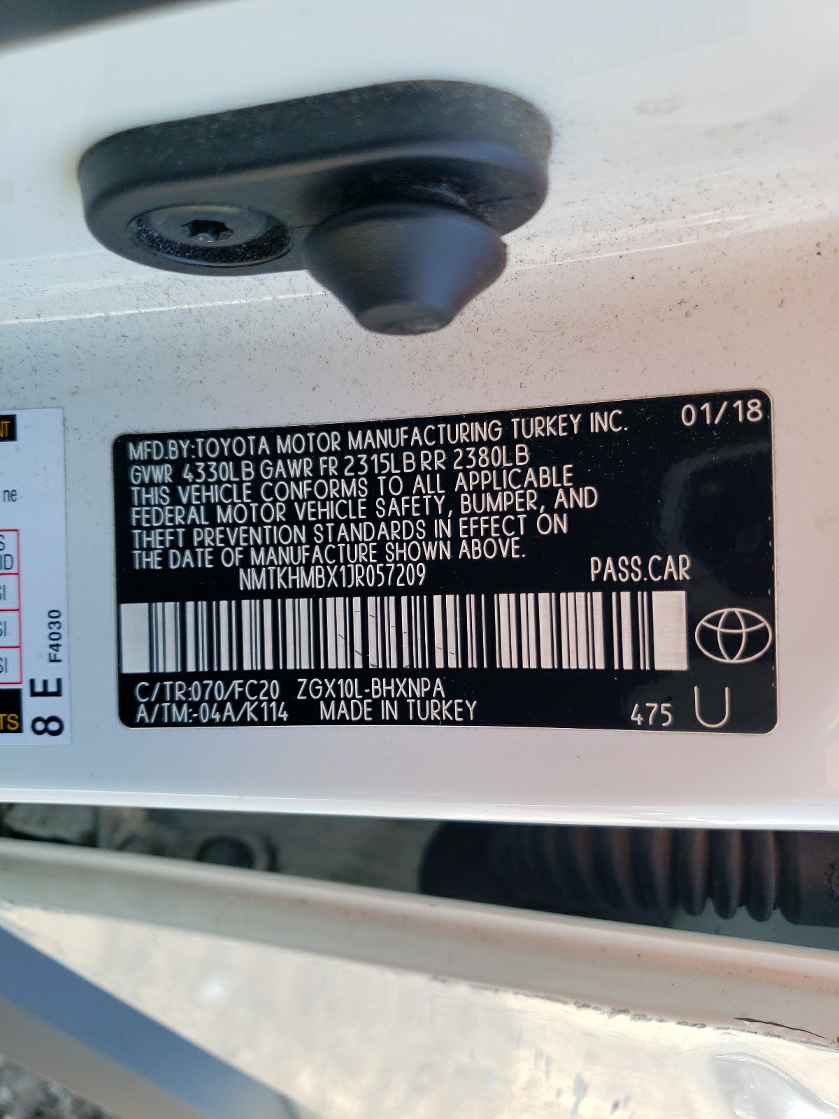 NMTKHMBX1JR057209 2018 Toyota C-Hr Xle