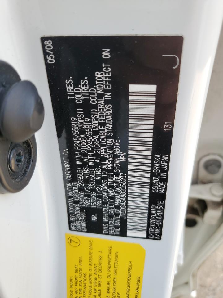 2008 Toyota Highlander Sport VIN: JTEDS43A882056237 Lot: 58711144