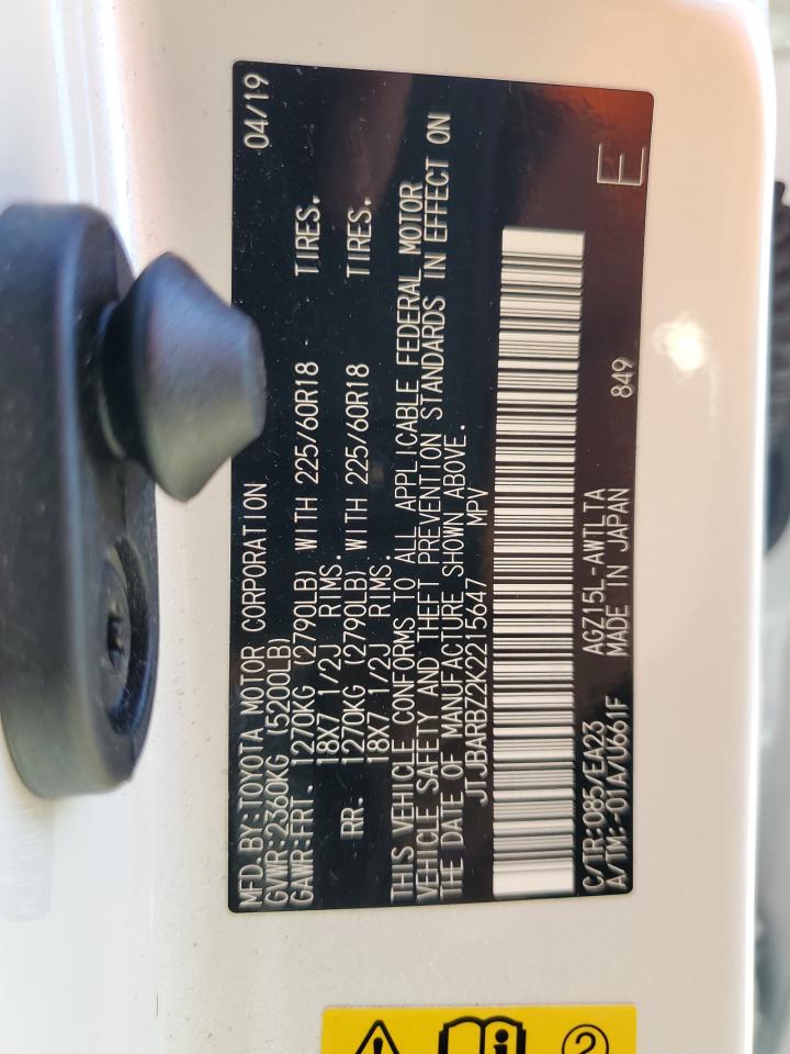 2019 Lexus Nx 300 Base VIN: JTJBARBZ2K2215647 Lot: 56637594