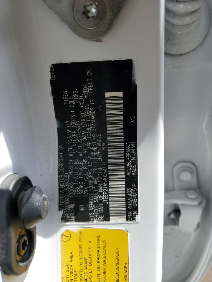 2004 Toyota Highlander VIN: JTEEP21A540054111 Lot: 58033844